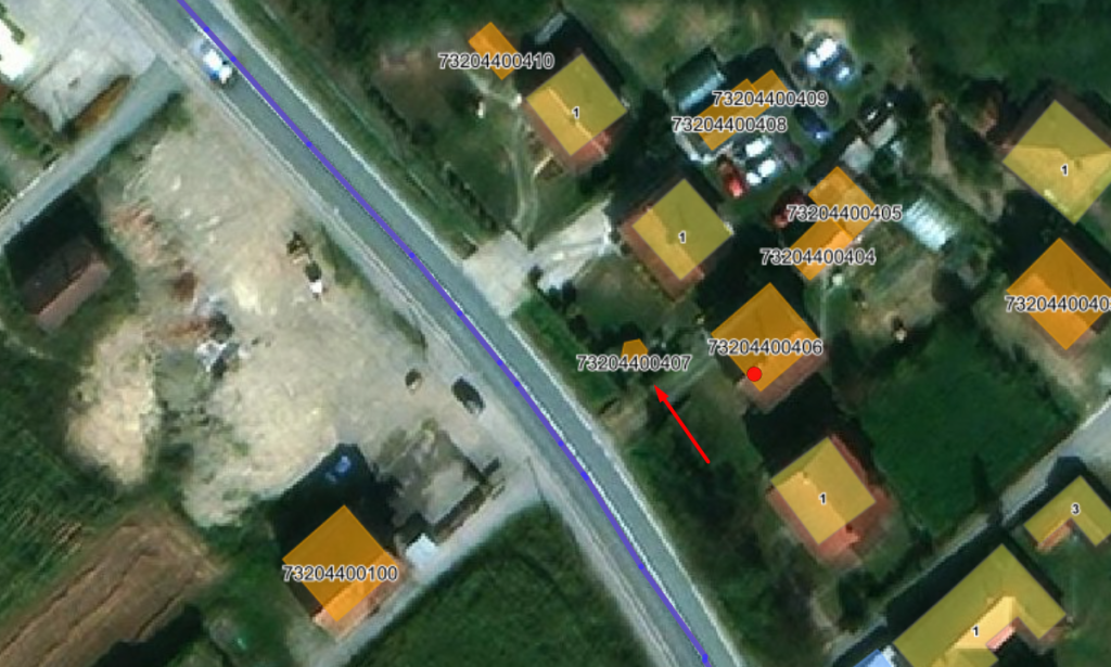 Grafički prikaz neregilisanih objekata iz 2015-2015 i 2020-2021 sa  dodeljenjim jedinstvenim brojem na portalu Geosrbija.